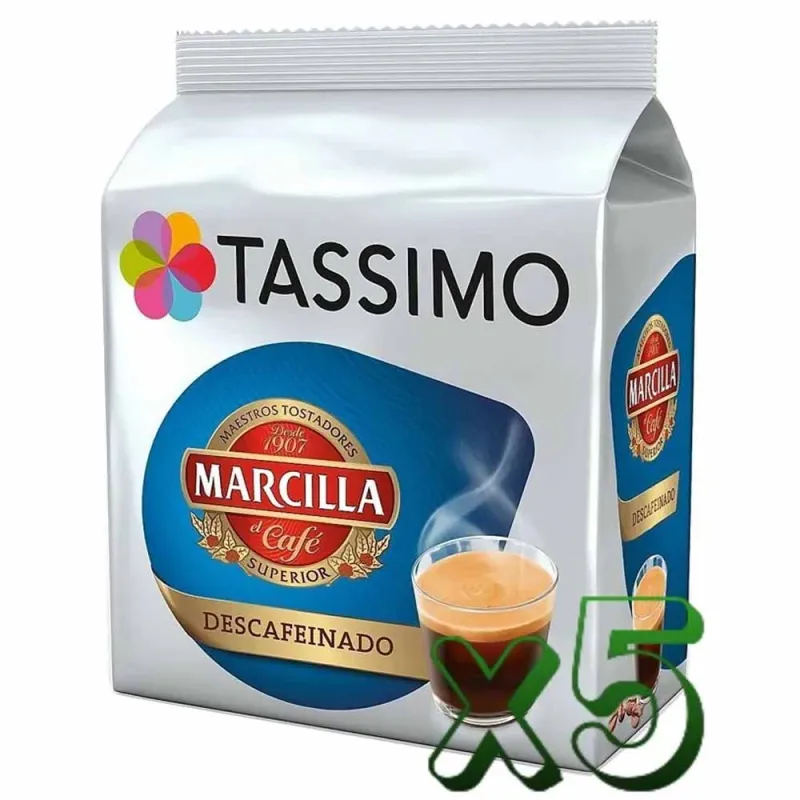 Lote 5 unidades Tassimo Marcilla Descafeinado Lote 5 unidades Tassimo Marcilla Descafeinado