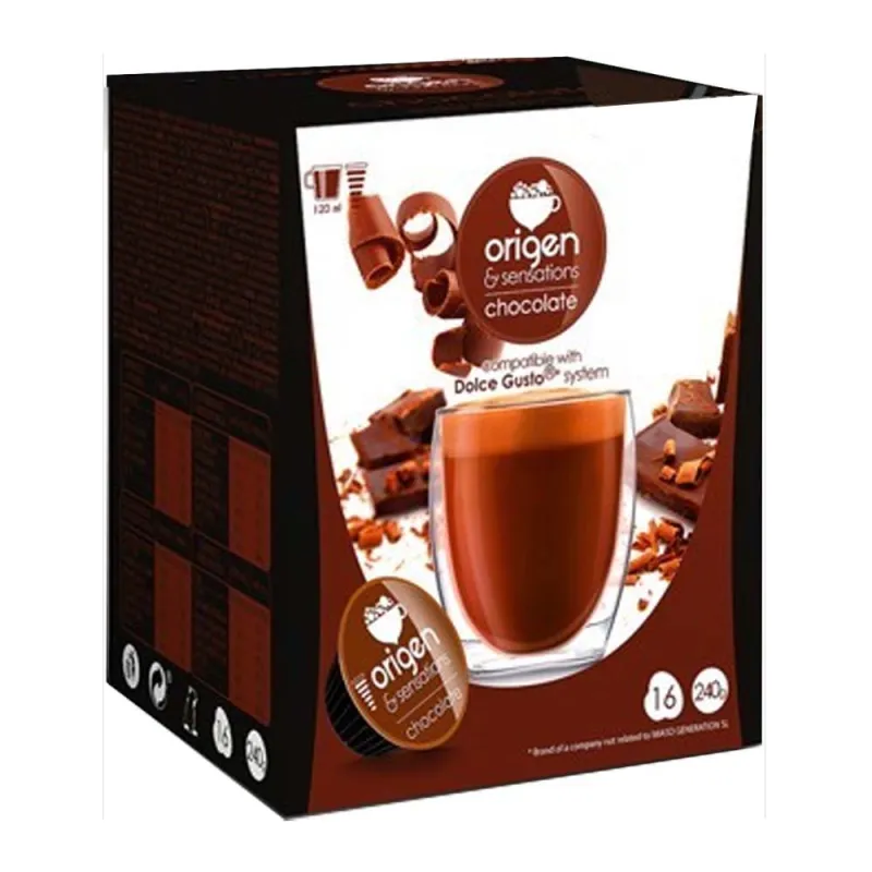 Origen Sensations Chocolate 16 Cápsulas Compatibles Dolce Gusto®* Origen Sensations Chocolate 16 Cápsulas Compatibles Dolce Gusto®*