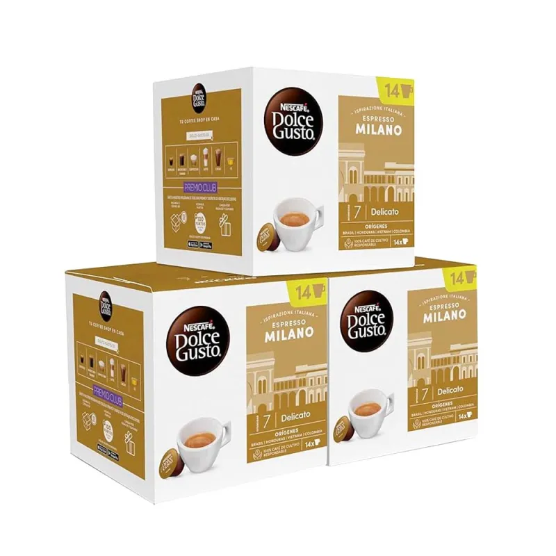 NESCAFÉ® Dolce Gusto® Espresso Milano x 3, 42 Cápsulas NESCAFÉ® Dolce Gusto® Espresso Milano x 3, 42 Cápsulas