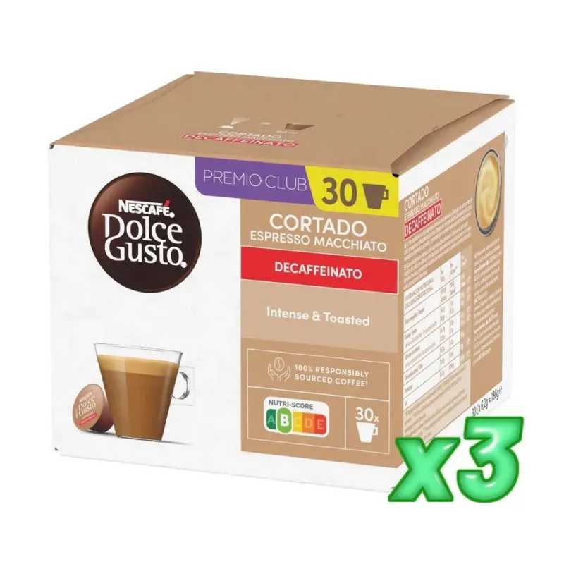 Nescafé Dolce Gusto Cortado Descafeinado 90 cápsulas Nescafé Dolce Gusto Cortado Descafeinado 90 cápsulas
