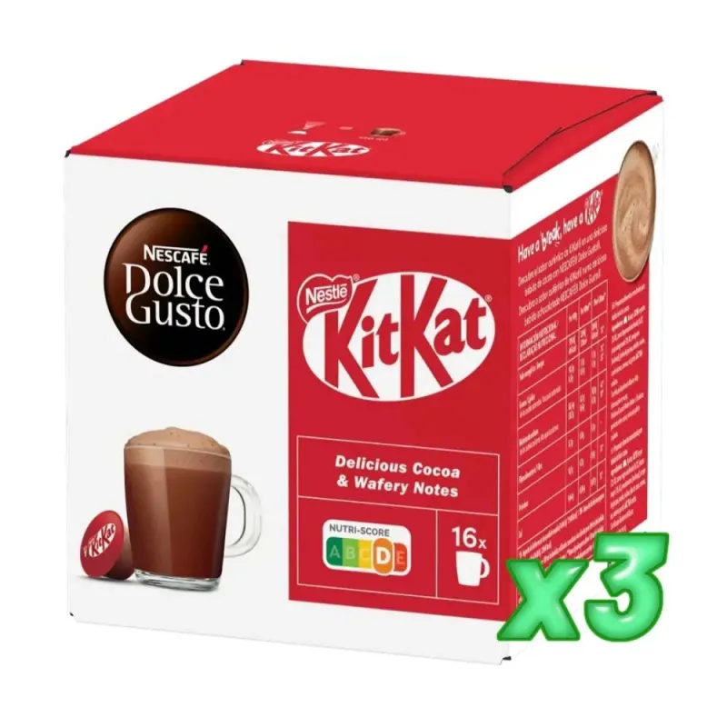 NESCAFÉ® Dolce Gusto® KITKAT® x 3, 48 Cápsulas NESCAFÉ® Dolce Gusto® KITKAT® x 3, 48 Cápsulas