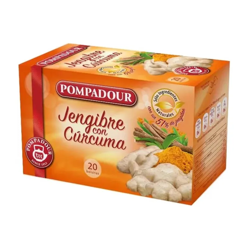 Jengibre con Cúrcuma Pompadour 20 Bebidas Jengibre con Cúrcuma Pompadour 20 Bebidas