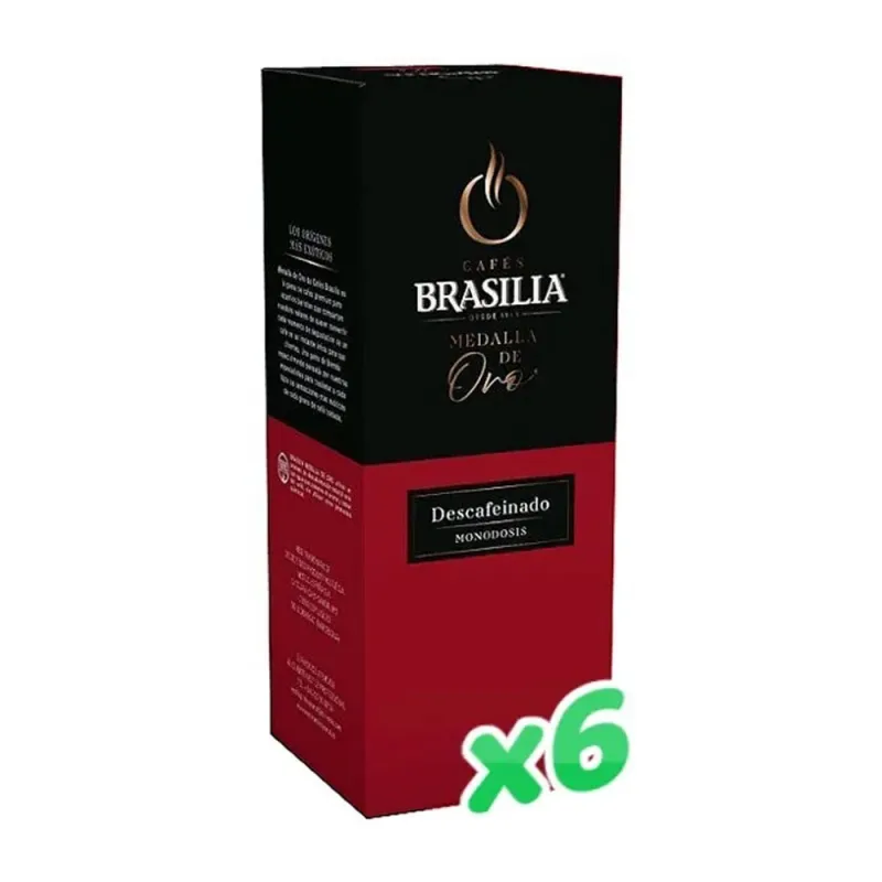 Monodosis Descafeinado Brasilia Medalla de Oro 6x25 u. sistema E.S.E. Monodosis Descafeinado Brasilia Medalla de Oro 6x25 u. sistema E.S.E.