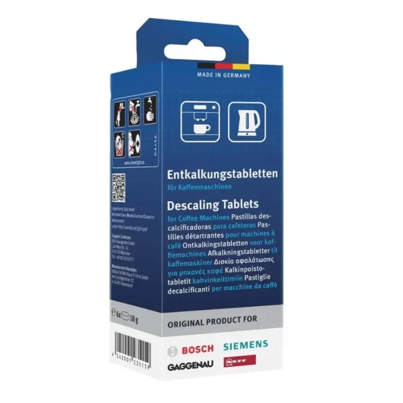 Pastillas descalcificadoras BOSCH para cafeteras Pastillas descalcificadoras BOSCH para cafeteras