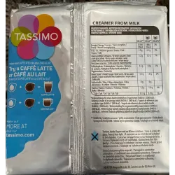Valor nutricional milk creamer Tassimo