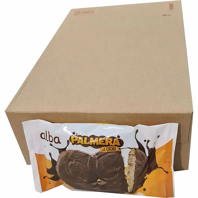 Palmera Chocolate Alba Caja de 32 unidades de 80 gramos cada una