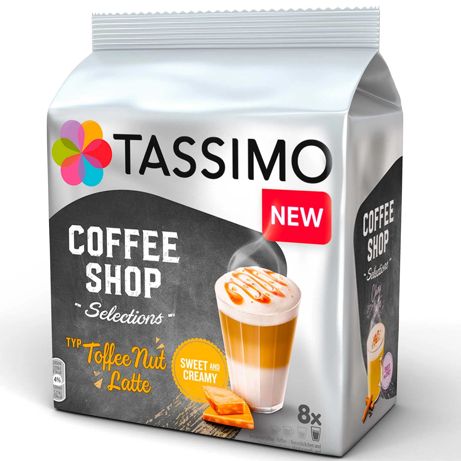Coffee Shop Toffee Nut Latte 8+8 Tassimo