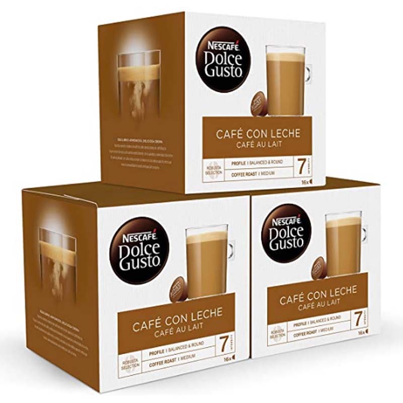 Café con Leche Pack 48 cápsulas Dolce Gusto Nescafe 7613036084666