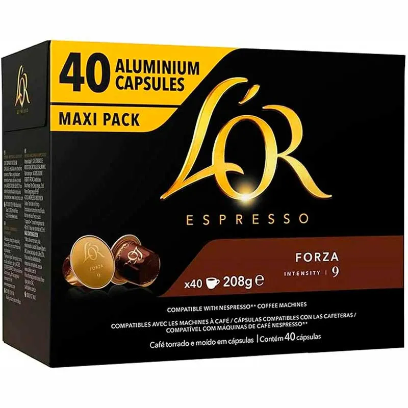 L'or  40 Cápsulas Maxi Pack Forza  compatibles Nespresso