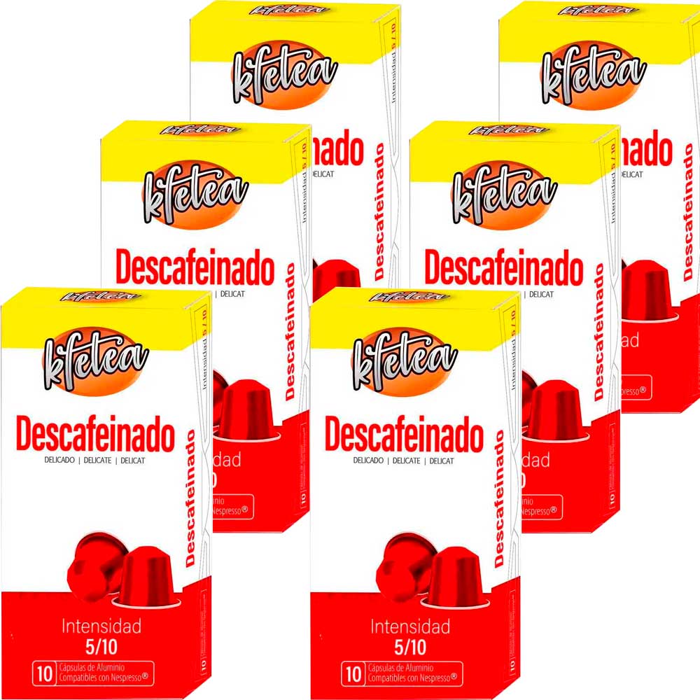 6 unidades de Descafeinado Kfetea Nespresso 60 capsulas