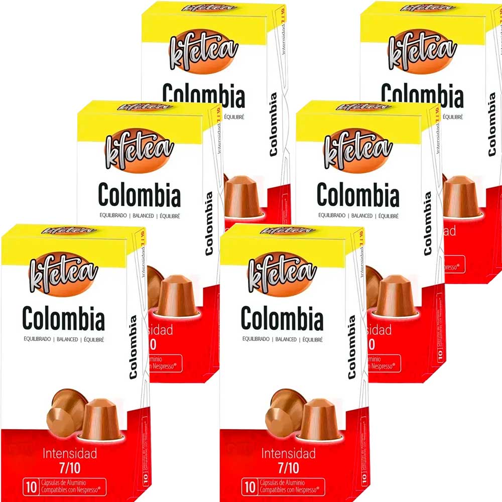 6 unidades de Colombia Kfetea Nespresso 60 capsulas