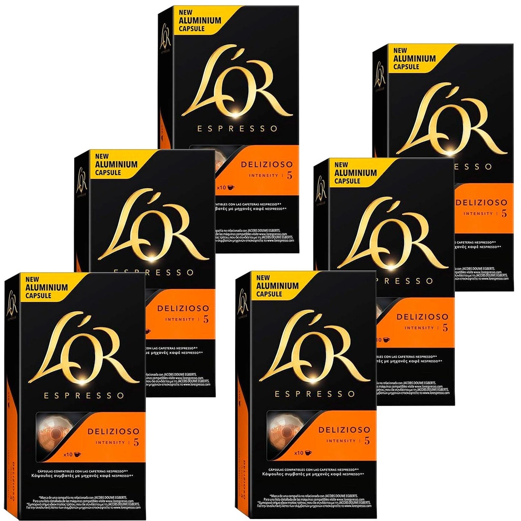 DELIZIOSO L'OR 60 capsulas aluminio compatibles NESPRESSO