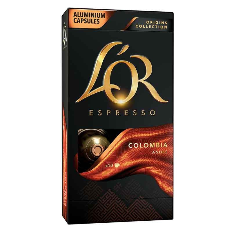 Colombia L'OR 10 capsulas aluminio compatibles NESPRESSO