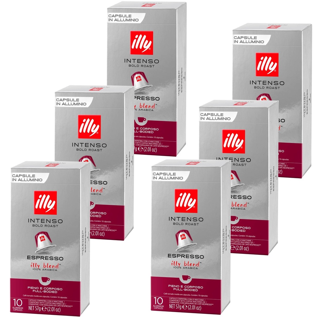 Intenso espresso Illy 60 cápsulas de café compatibles con Nespresso