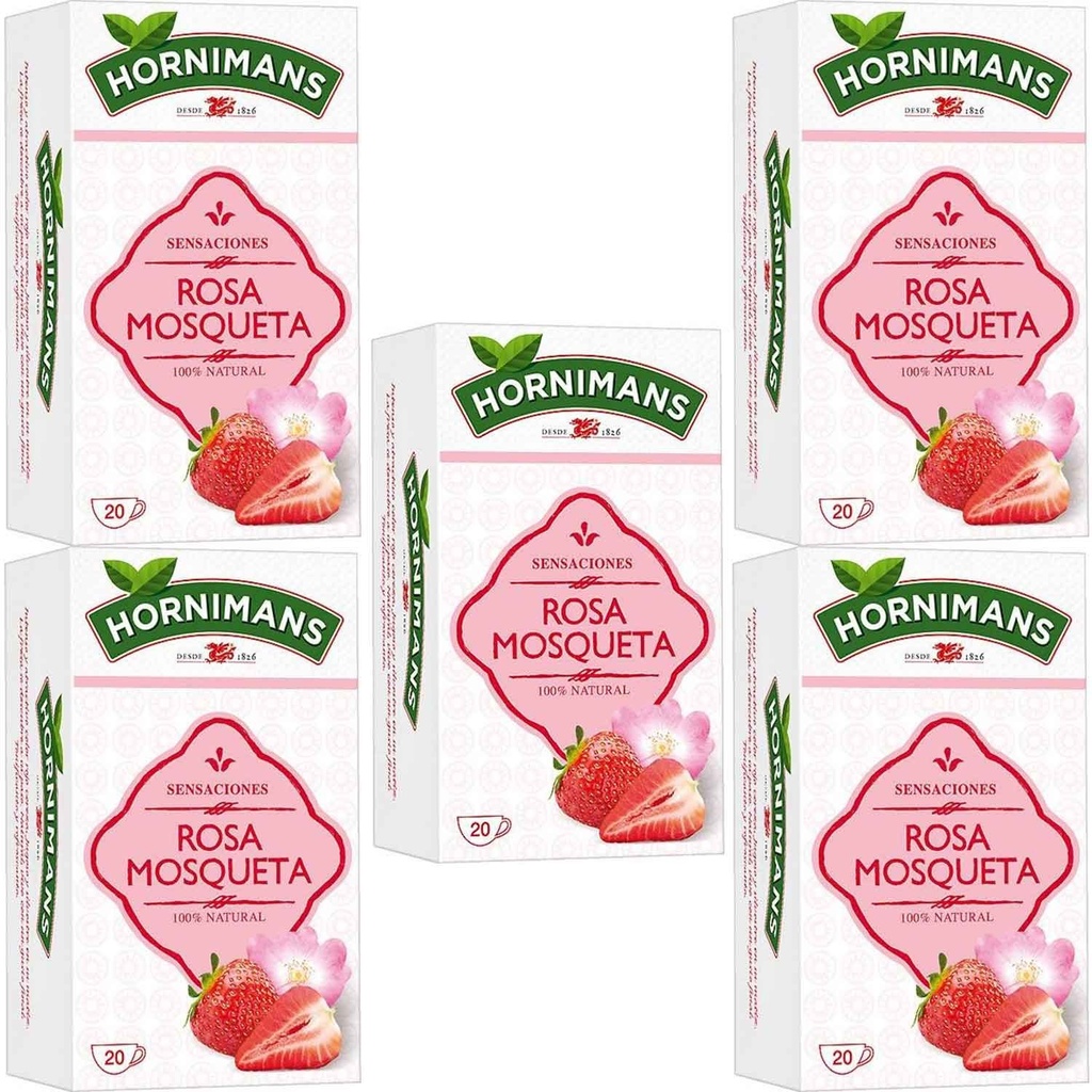5 cajas de  Infusión Rosa Mosqueta 20 bolsitas Hornimans 8410091025660