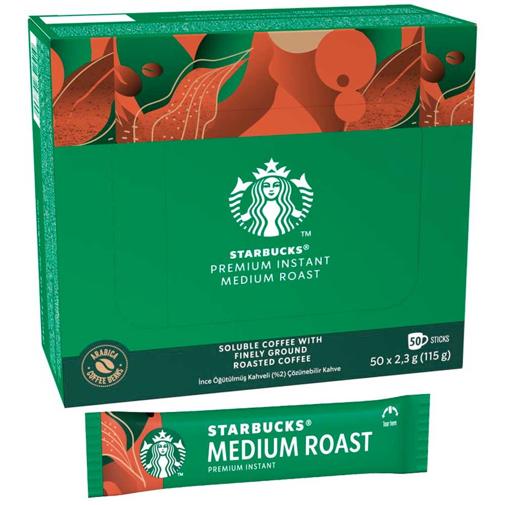 Starbucks café Soluble Medium Roast caja de 50 sobres de 2,3 gramos