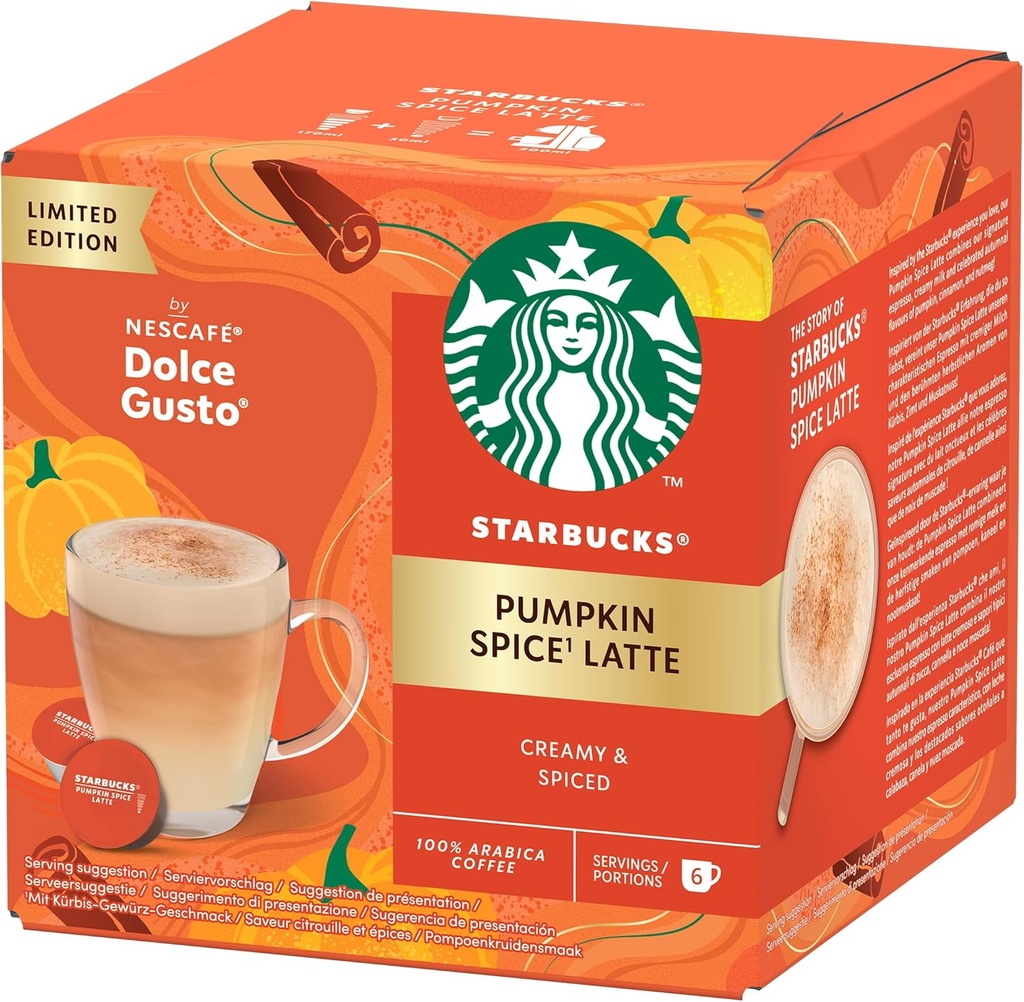 Pumpkin Spice Latte Starbucks compatible Dolce Gusto