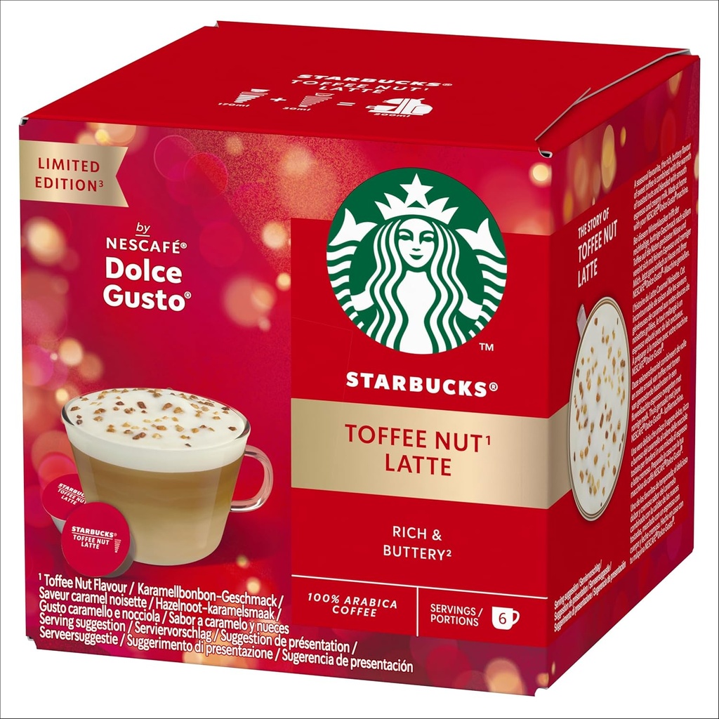 Toffee Nut Latte Starbucks compatible Dolce Gusto 