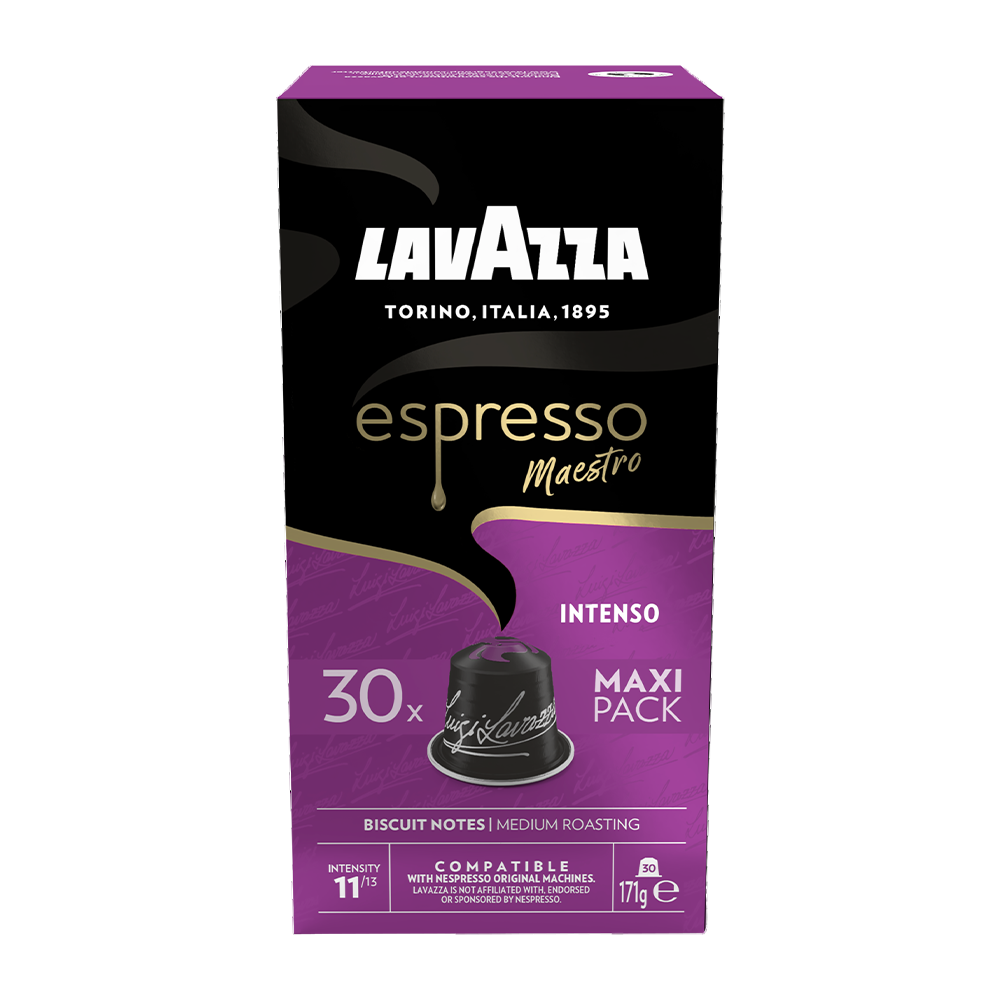 Lavazza Espresso Maestro Intenso Compatible con Nespresso, 30 cápsulas