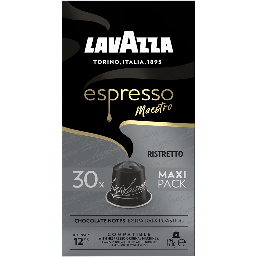 Lavazza Espresso Maestro Ristretto 30 cápsulas compatibles con Nespresso