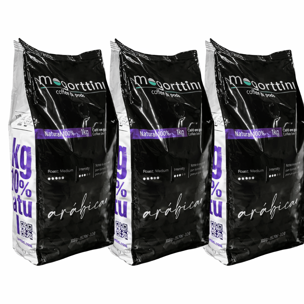 Mogorttini - Pack 3 Kilos Café en grano espresso Selección Arábicas calidad superior
