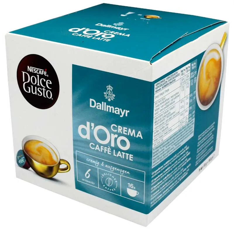 Cafe Latte Nescafé Dolce Gusto Dallmayr Crema D 'oro 16 Cápsulas   