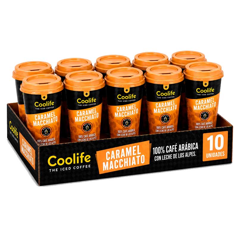 10 Caramel Macchiato Coolife 230 ml RTD Listo para beber 