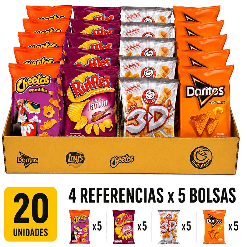 Lote Matutano 20 bolsas variadas de diferentes gramajes 4 referencias diferentes
