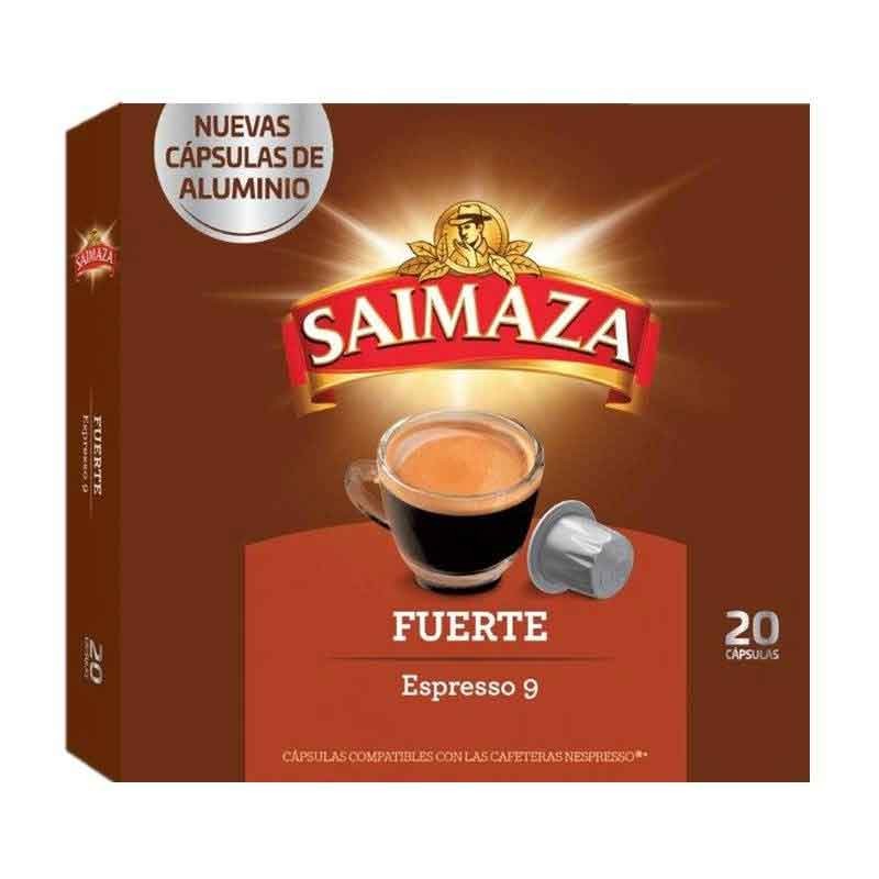 FUERTE Saimaza 20 cápsulas de aluminio SAIMAZA compatibles Nespresso