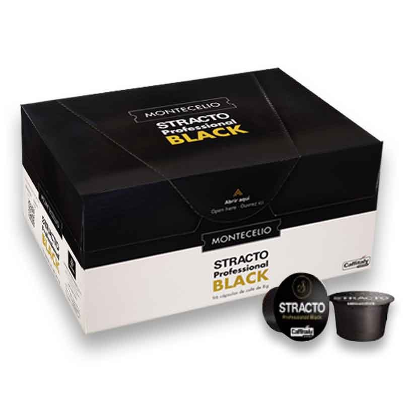 Stracto Profesional Black - 96 cápsulas de 8g | Montecelio Caffitaly