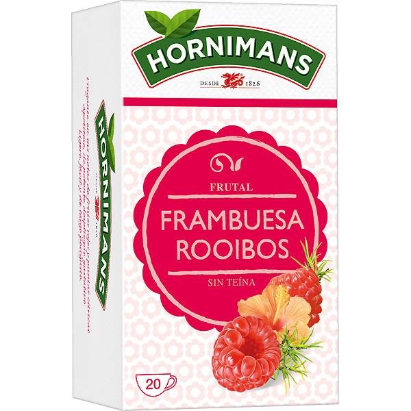 Infusión de frambuesa Rooibos 20 bolsitas Hornimans