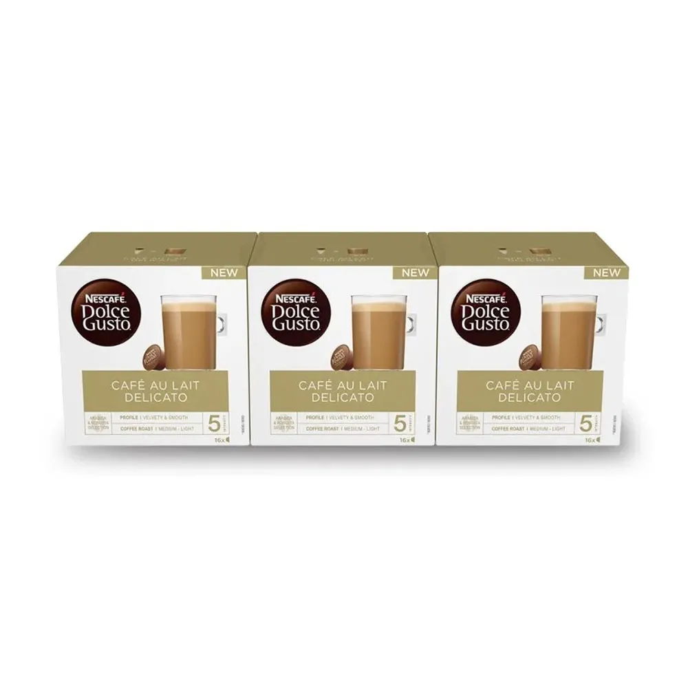 Café con Leche Delicato 3 cajas 48 cápsulas | Nescafé Dolce Gusto