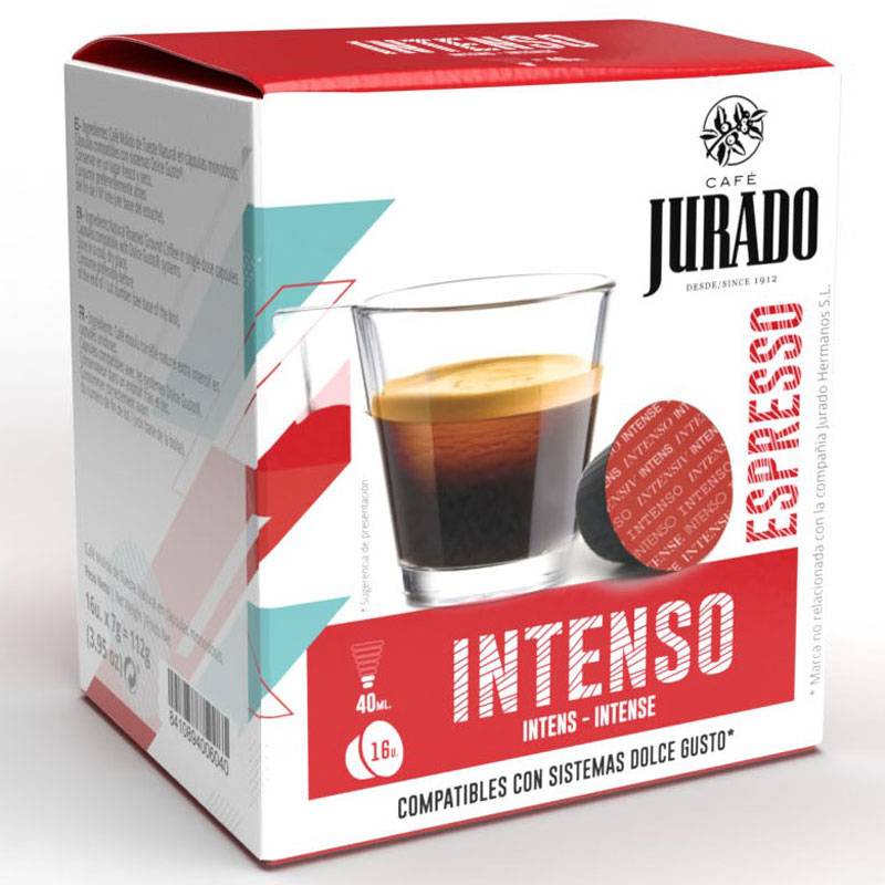 Intenso de Café Jurado para Dolce Gusto. 16 cápsulas