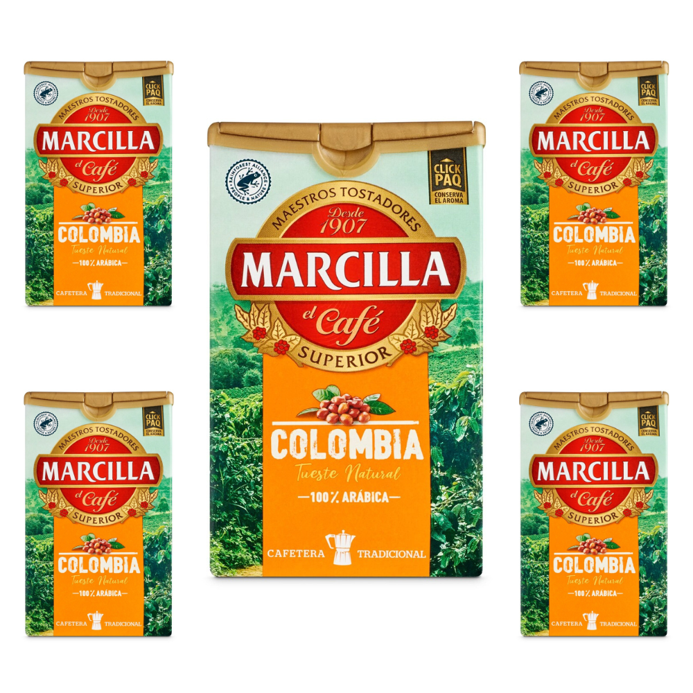 Pack de 5 Marcilla molido Colombia 200 gramos