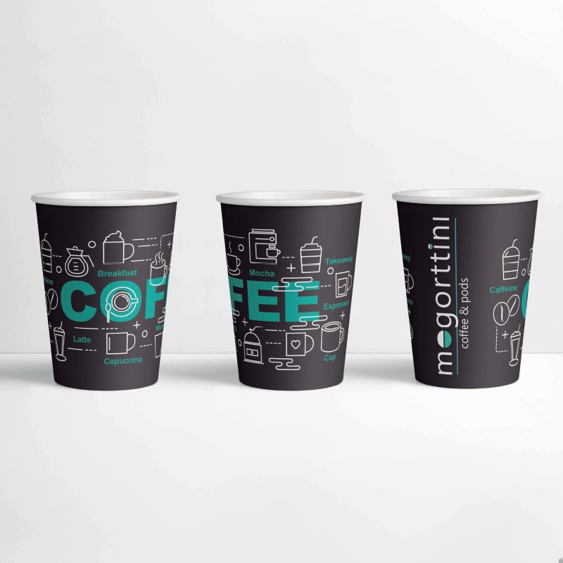 Surtido vasos papel - 75 unidades 6,5 onzas 185 ml | Mogorttini