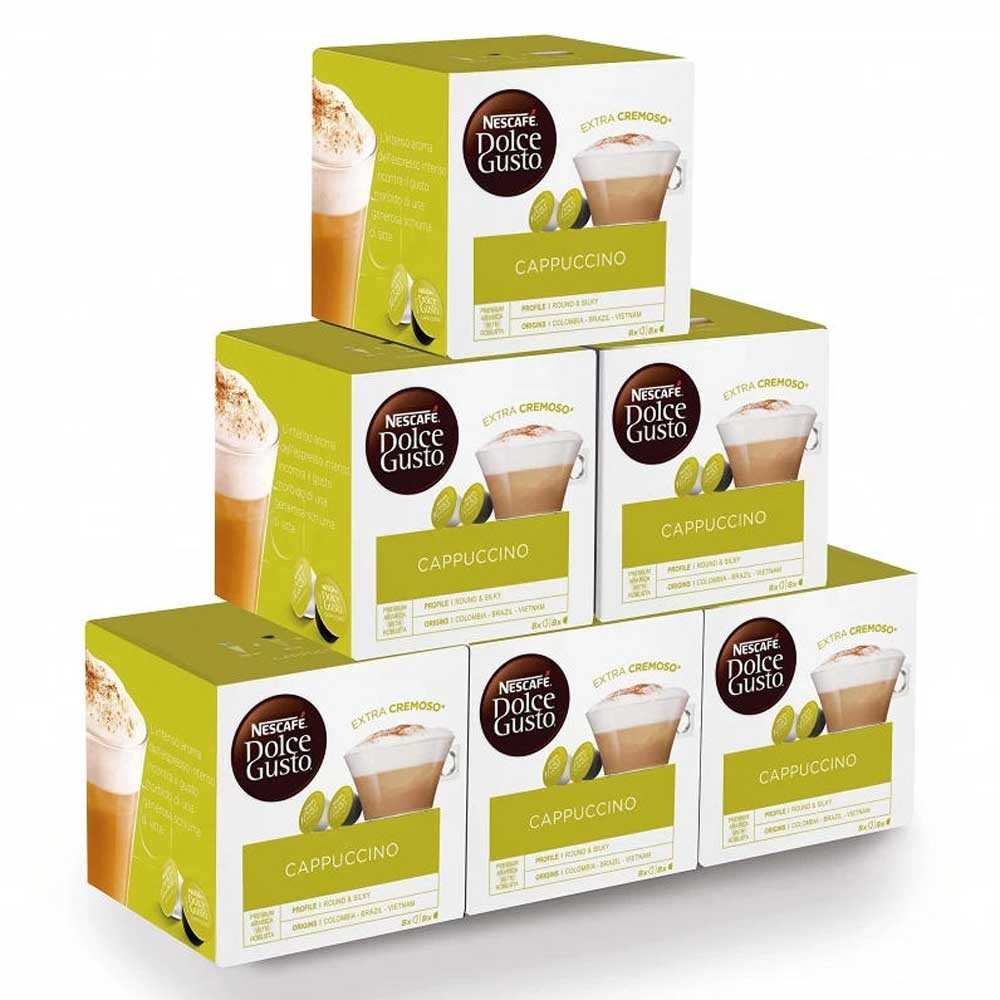 Cappuccino  6 cajas de 16 cápsulas Dolce Gusto