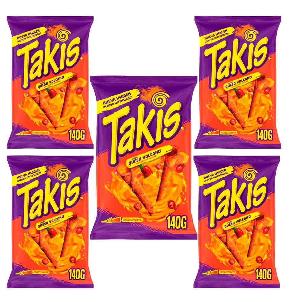 Takis Queso Volcano Snaks Picantes 140gr 