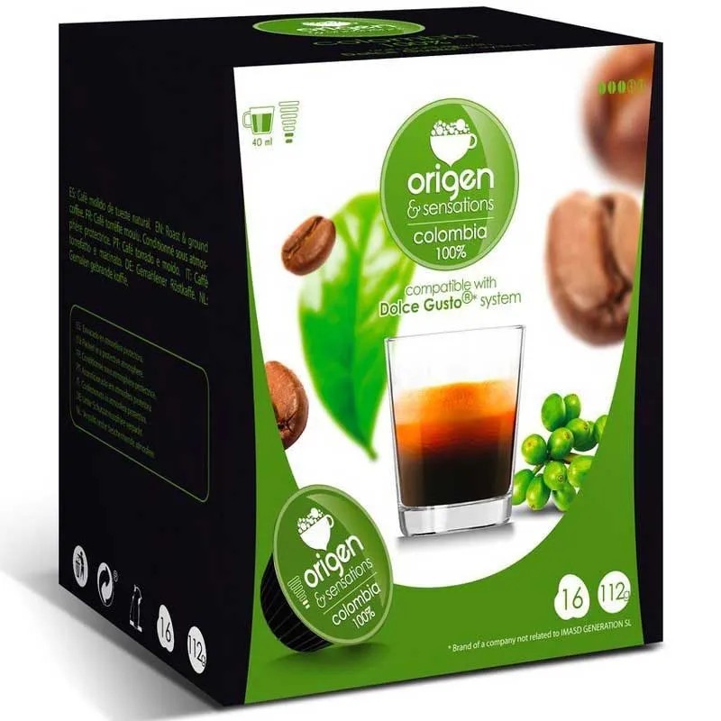 Colombia 100%, 16 cápsulas Origen&Sensations compatibles Dolce Gusto
