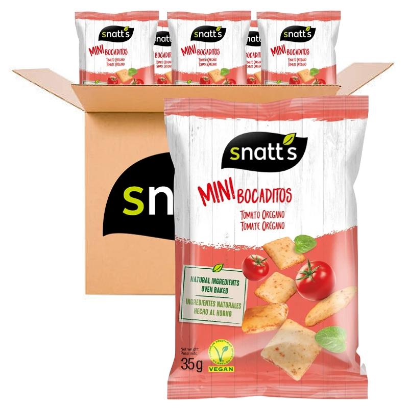 Snatts Minibocaditos Tomate y Orégano 30 bolsas de 35 gramos de Grefusa 8413164009680
