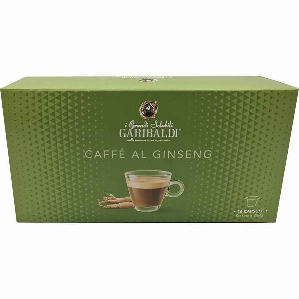 Garibaldi Caffé al Ginseng 16 cápsulas compatible con el sistema GM3