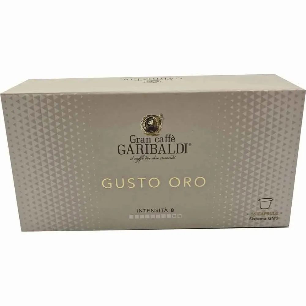 Garibaldi Gusto Oro 16 cápsulas compatible con el sistema GM3