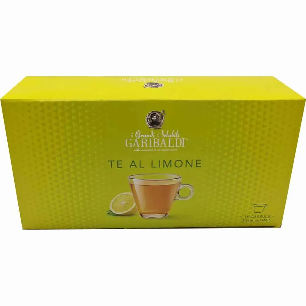 Garibaldi Te al Limone 16 cápsulas compatible con el sistema GM3