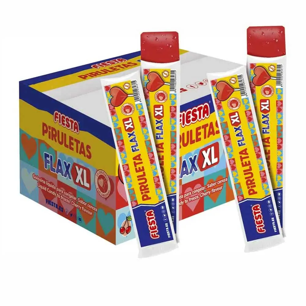 Flax XL sabor piruleta Fiesta Congelable 110 ml. 30 unidades