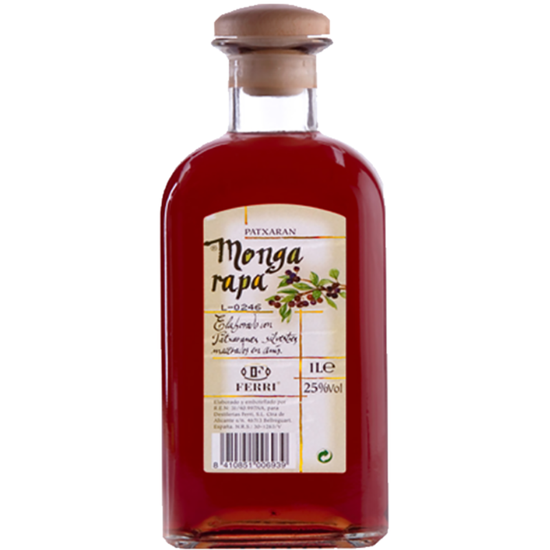 Pacharán Navarro Mongarapa 1Litro, destilerias Ferri