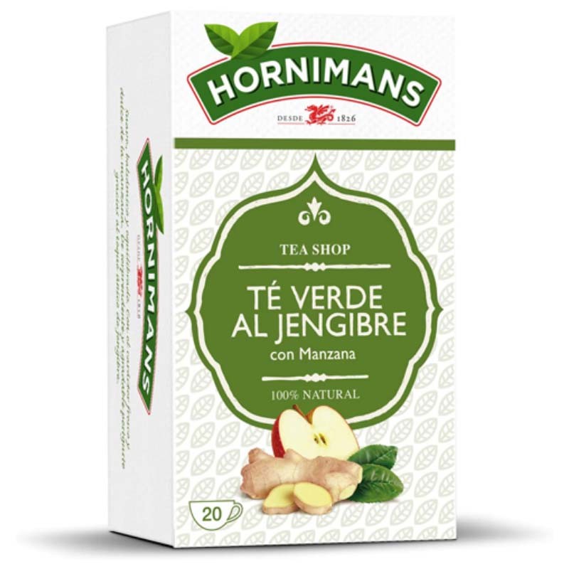 Té Verde al Jengibre con Manzana 20 bolsitas | Hornimans