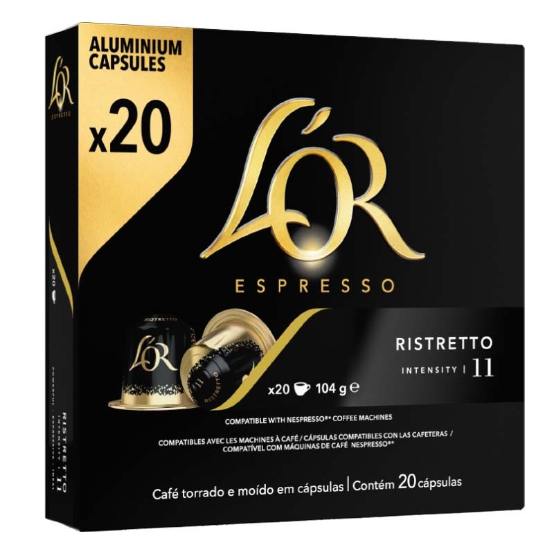 Café Espresso Ristretto 20 cápsulas L'OR Nespresso