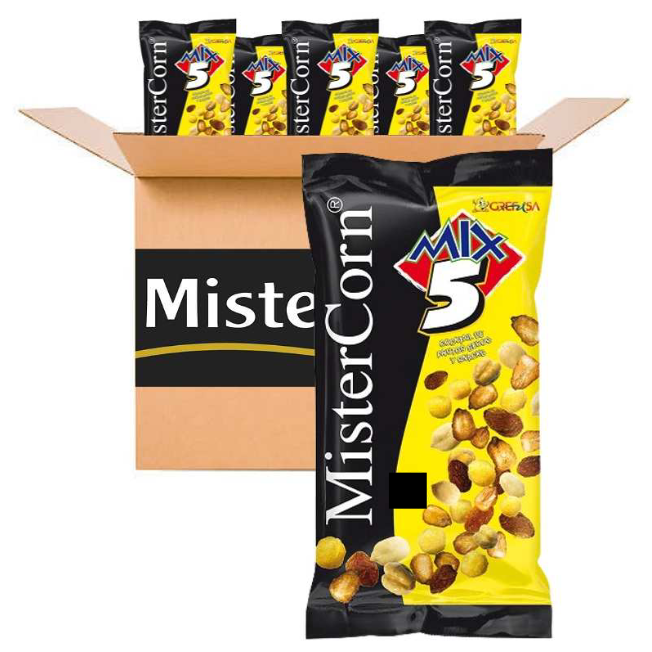 Mister Corn Mix 5 de Grefusa. Caja de 24 unidades de 48 gramos