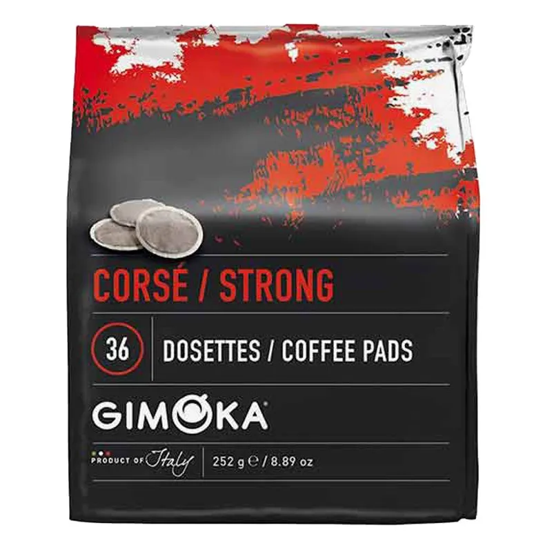 Gimoka Corsé Strong, 36 monodosis Compatibles Cafetera Senseo.
