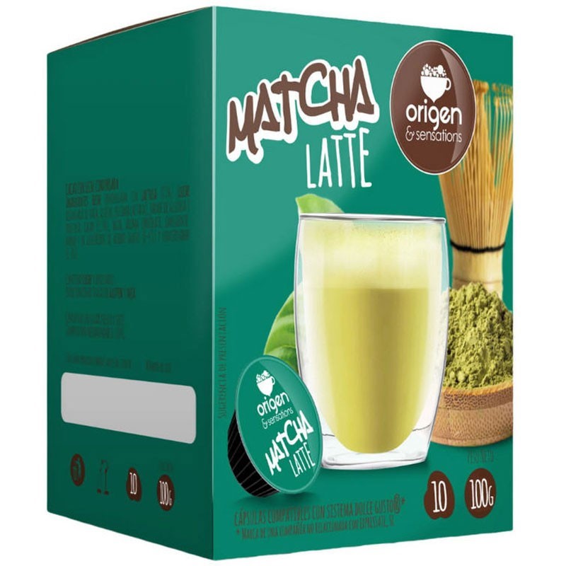 Matcha Latte 10 cápsulas de la marca Origen compatibles dolce gusto