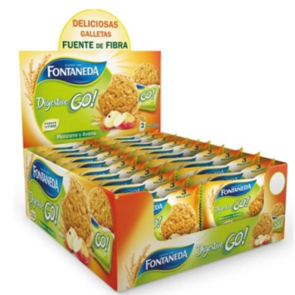 Fontaneda Digestive Manzana GO  43GR.  Caja 24 unidades